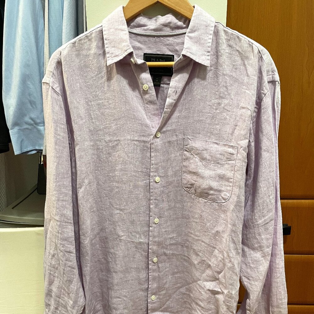 Men's Purple Linen Shirt